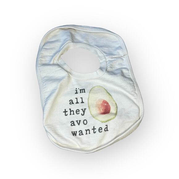 Mini + Meep Organic Cotton Avocado Baby Bib - Picture 1 of 2